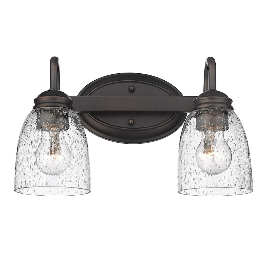 2 Light Bathroom Vanity Light, Rubbed Bronze