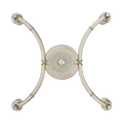 Golden Lighting Cambay 4 Light Semi-Flush Mount, White Gold