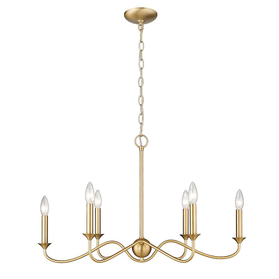 Golden Lighting Tierney 6 Light Pendant, Brushed Bronze/ - 8316-LPBCB