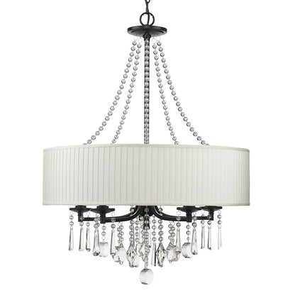 5 Light Chandelier, Black