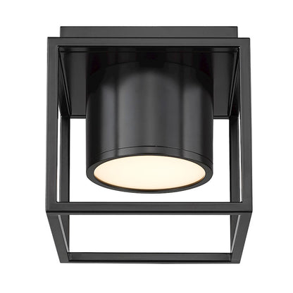 Golden Lighting Desmond 7" Flush Mount, Black/ Black