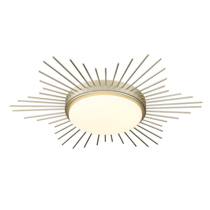 Golden Lighting Kieran 1-Light Flush Mount, White Gold/Opal - 9126-FM18WG-OP