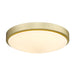 Golden Lighting Gabi 1 Light 13" Flush Mount, Bronze/Opal - 9128-FM13BCB-OP