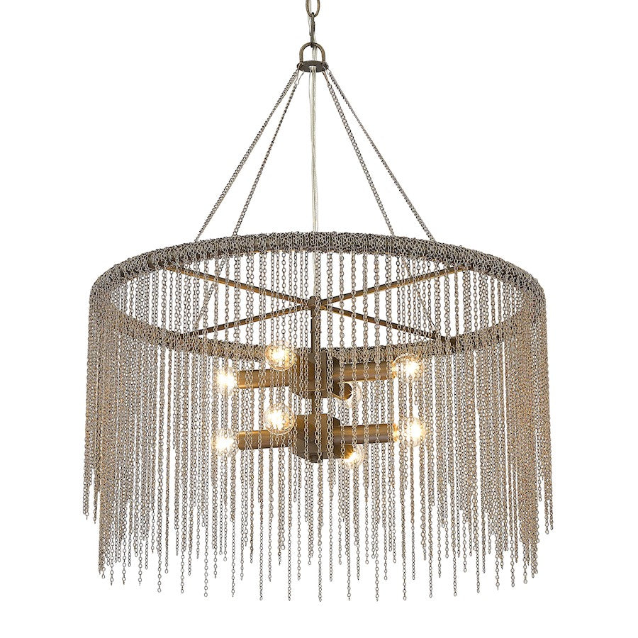 8 Light Chandelier, Rubbed Bronze