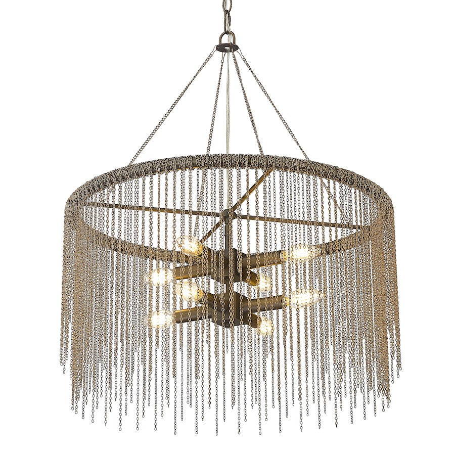 8 Light Chandelier, Rubbed Bronze