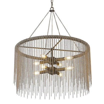 8 Light Chandelier, Rubbed Bronze