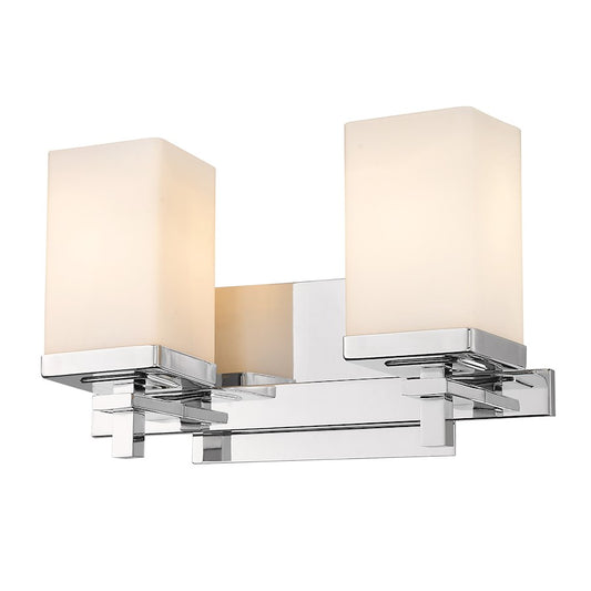 Golden Lighting Maddox 2 Light Bath Vanity, Chrome/Opal - DDDD-BA2