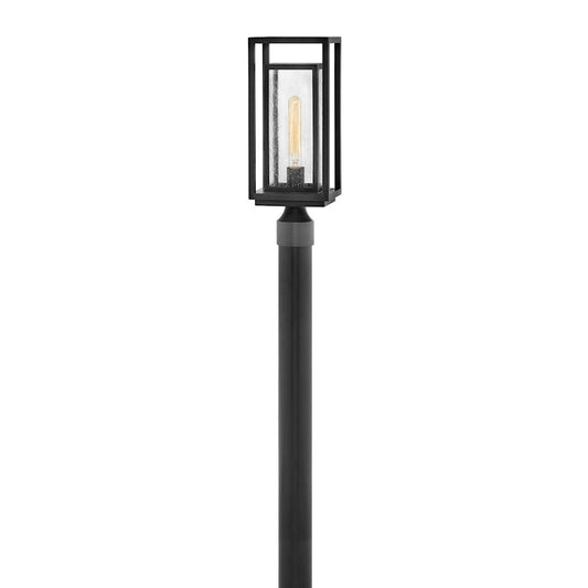 Hinkley Lighting Republic 1 Light Outdoor Post Mount, Black/Seedy - 1001BK-LV