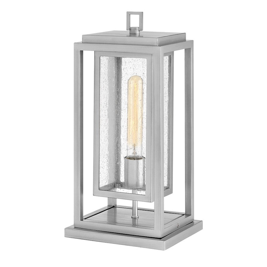 Hinkley Lighting Republic Outdoor 1 Light Pier Mount, Nickel/Clear - 1007SI-LL