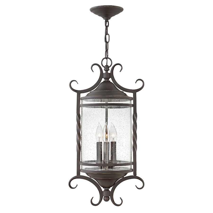 Hinkley Lighting Outdoor Casa Hanging Lantern, Olde Black