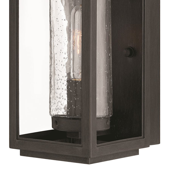 Hinkley Lighting Atwater Outdoor 1 Light Small Wall, Black/Clear