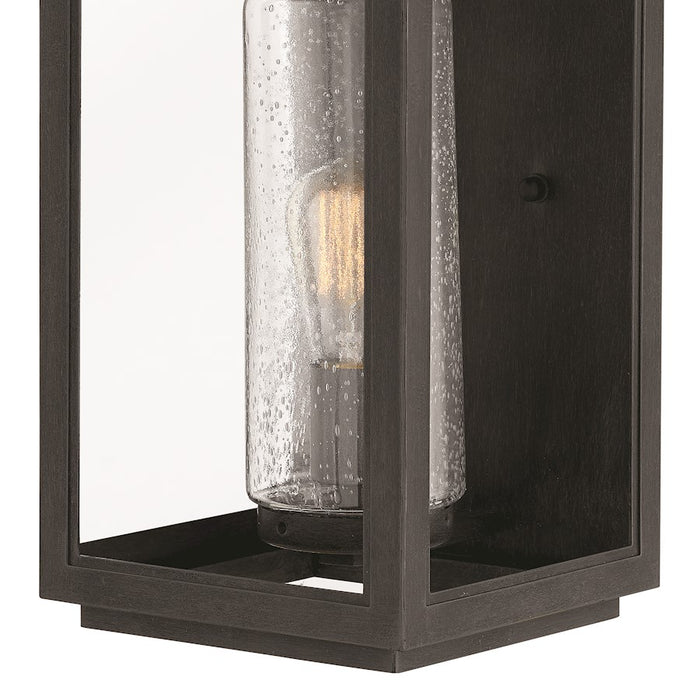 Hinkley Lighting Atwater Outdoor 1 Light Wall, Black/Clear
