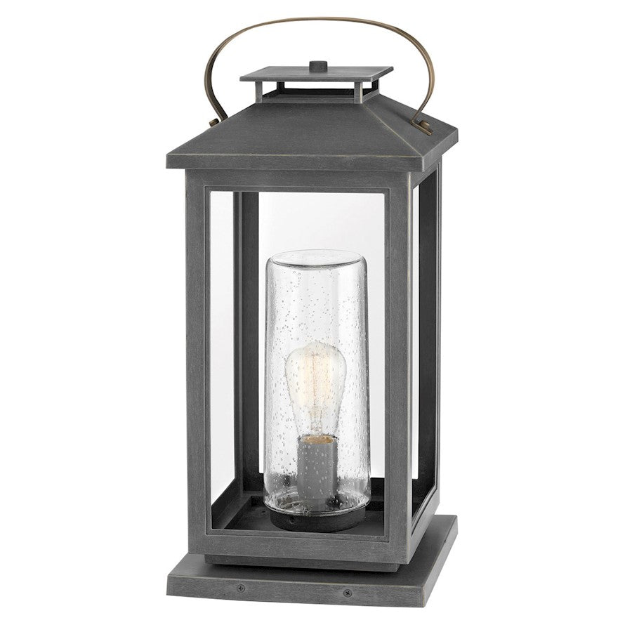 Hinkley Lighting Atwater Outdoor 1-LT Pier Mount, Ash Bronze/Clear - 1167AH-LL