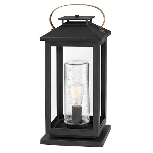 Hinkley Lighting Atwater Outdoor 1 Light Pier Mount, Black/Clear - 1167BK-LL