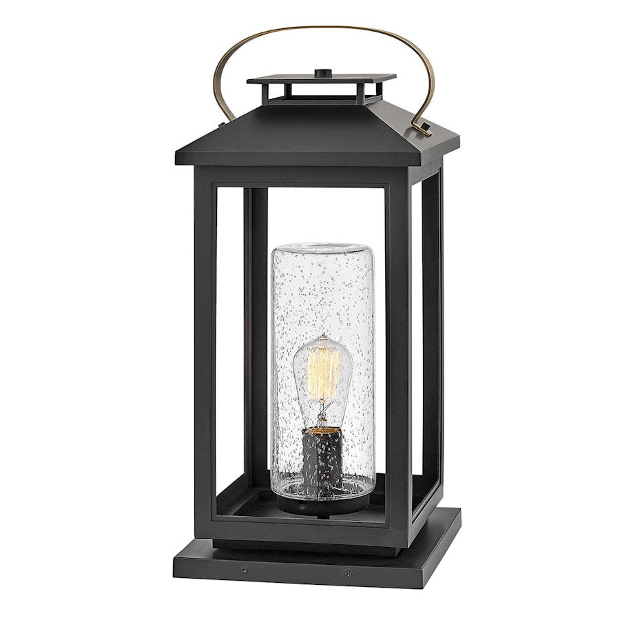 Hinkley Lighting Atwater 1 Light Outdoor Pier Mount, Black/Seedy - 1167BK-LV