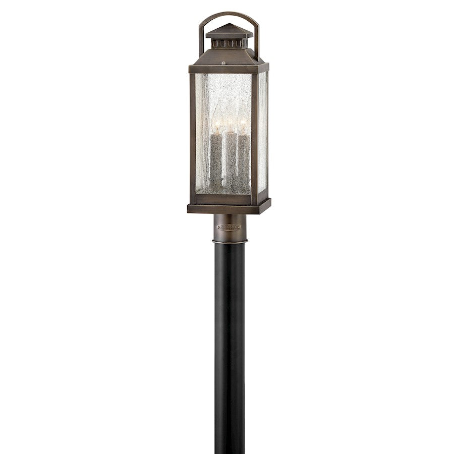 Hinkley Lighting 3 Light Revere Outdoor Post Mount, Blackened Brass