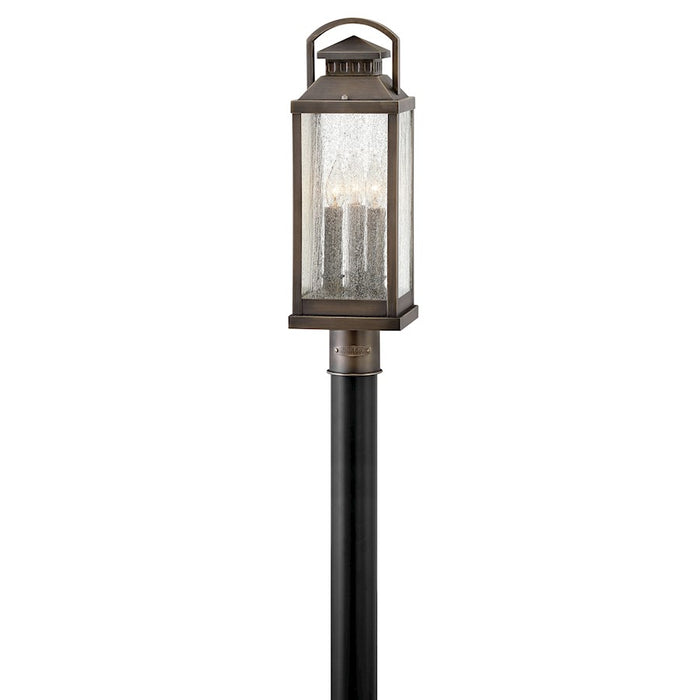 Hinkley Lighting 3 Light Revere Outdoor Post Mount, Blackened Brass