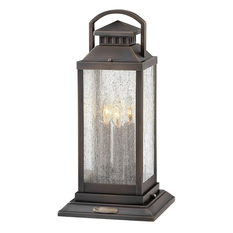 Hinkley Lighting Revere 3 Light Pier Mount, Blackened Brass/Seedy - 1187BLB-LV