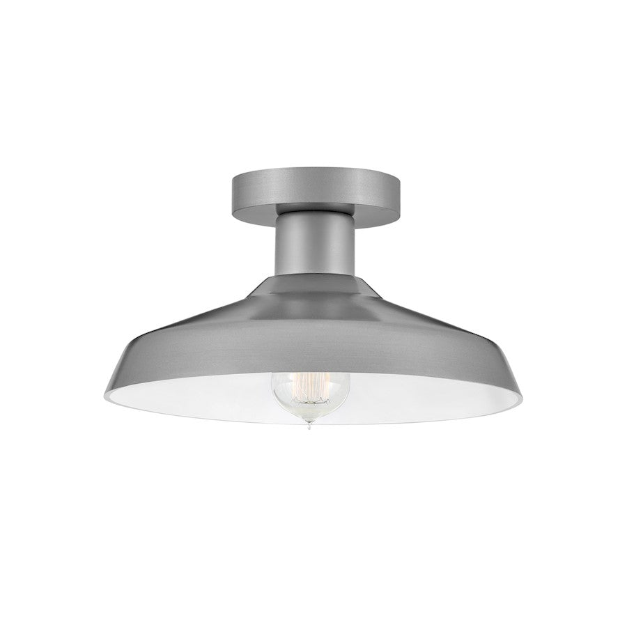 Hinkley Lighting Forge 1 Light Outdoor Med Flush Mount, Aluminum - 12072AL