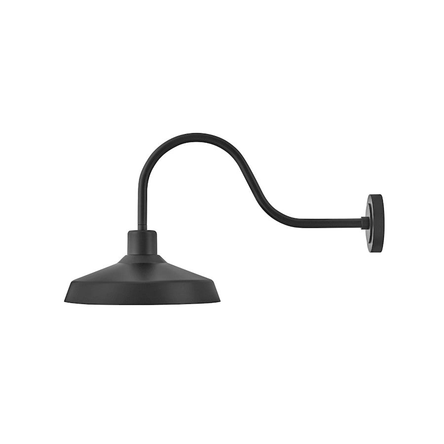 Hinkley Lighting Forge 1 Light Outdoor 17" Wall Mount in Black - 12074BK