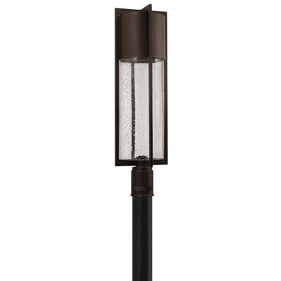 Hinkley Lighting Shelter 1 Light Post Mount, Buckeye Bronze/Seedy - 1321KZ-LV