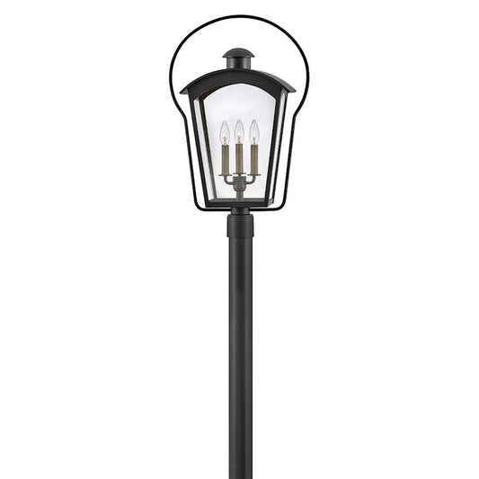 Hinkley Lighting Yale 3 Light Outdoor LG Post Top/Pier Mount, Black - 13301BK