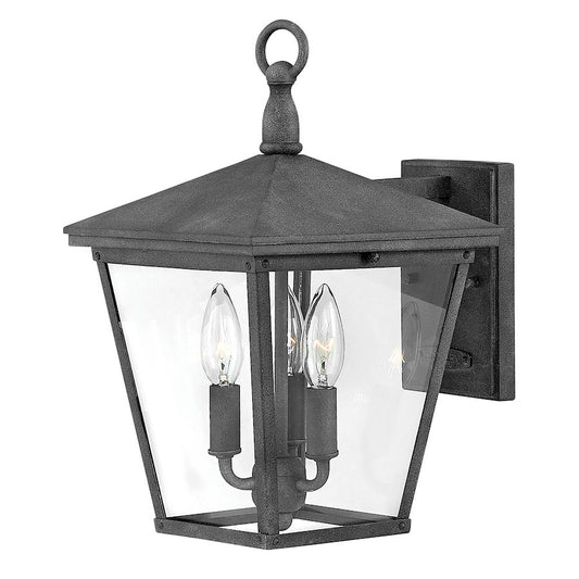 Hinkley Lighting 3 Light Trellis Outdoor Wall Mount, Aged Zinc