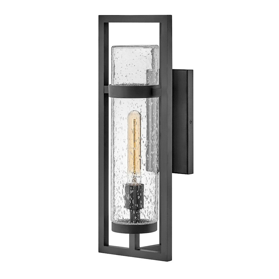 Hinkley Lighting Cordillera Outdoor 1 Light Small Wall, Black/Clear - 14904BK