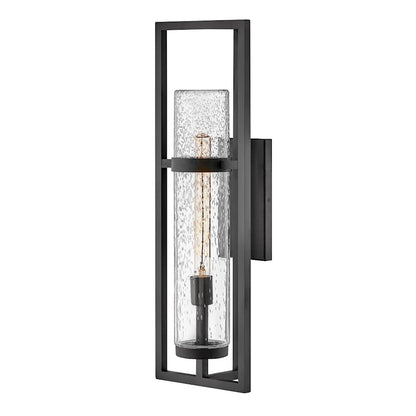 Hinkley Lighting Cordillera Outdoor 1 Light Large Wall, Black/Clear - 14905BK