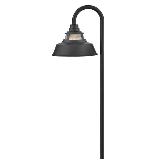 Hinkley Lighting Troyer 1 Light LED Path Light, Black/Ribbed Clear - 15492BK-LL