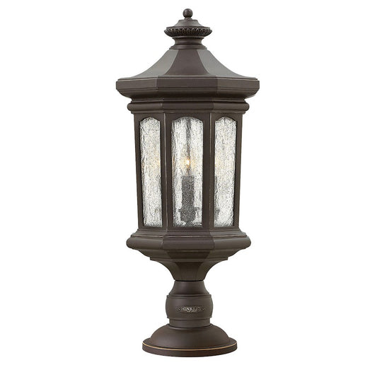 Hinkley Lighting Raley 4 Light Post Mount, Bronze/Seed Glass Panels - 1601OZ-LV