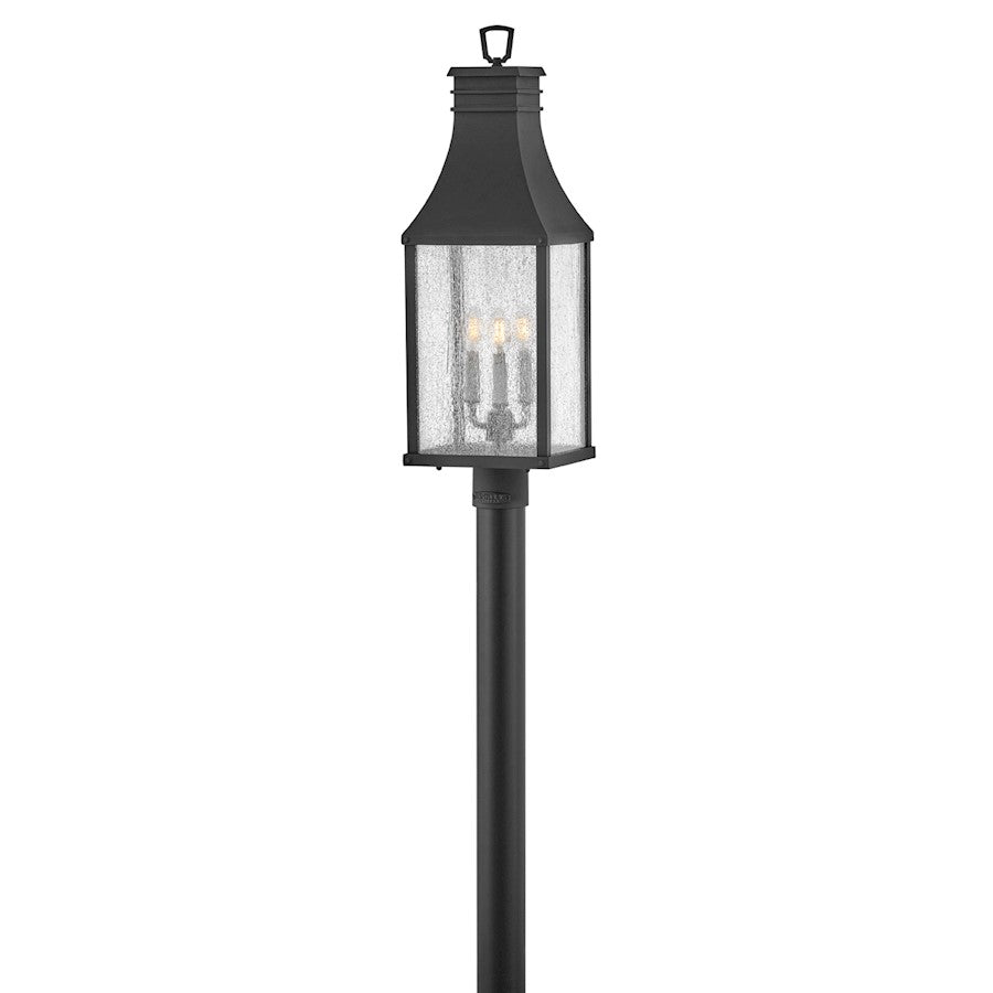 Hinkley Lighting Beacon Hill 3 Light Outdoor LG Post/Pier, BK/Seed - 17461MB