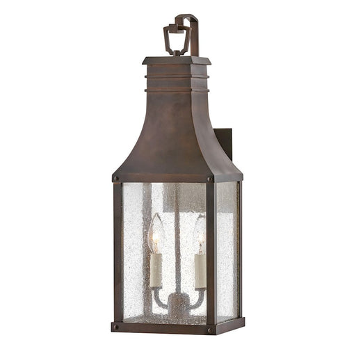 Hinkley Lighting Beacon Hill Outdoor 2 Light 17" Wall, Copper/Clear - 17466BLC