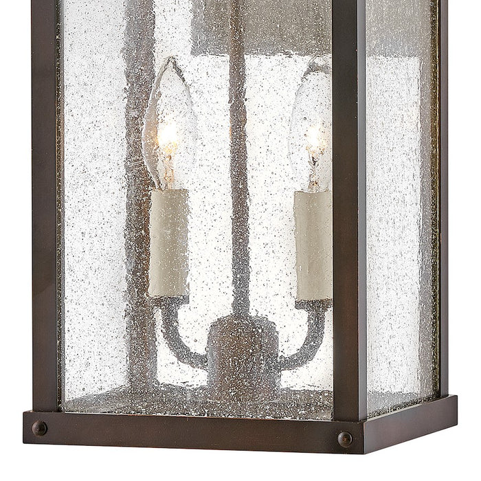 Hinkley Lighting Beacon Hill Outdoor 2 Light Wall, Copper/Clear