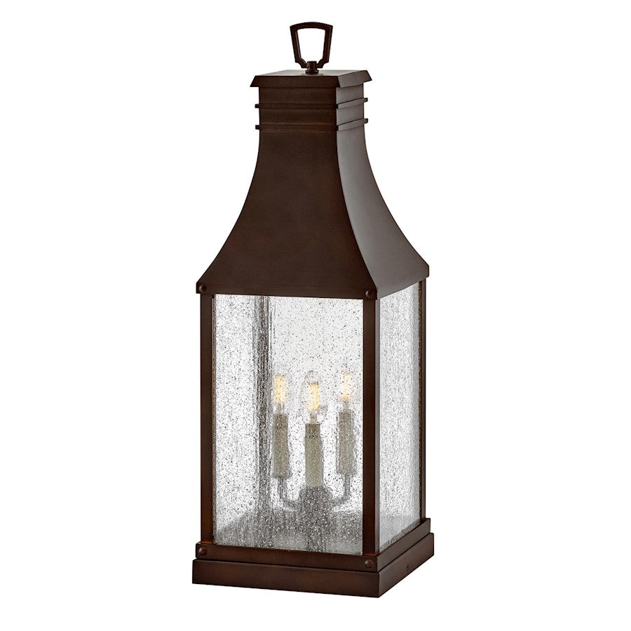 Hinkley Lighting Beacon Hill 3 Light Outdoor LG Pier Mount, CP/Seed - 17467BLC