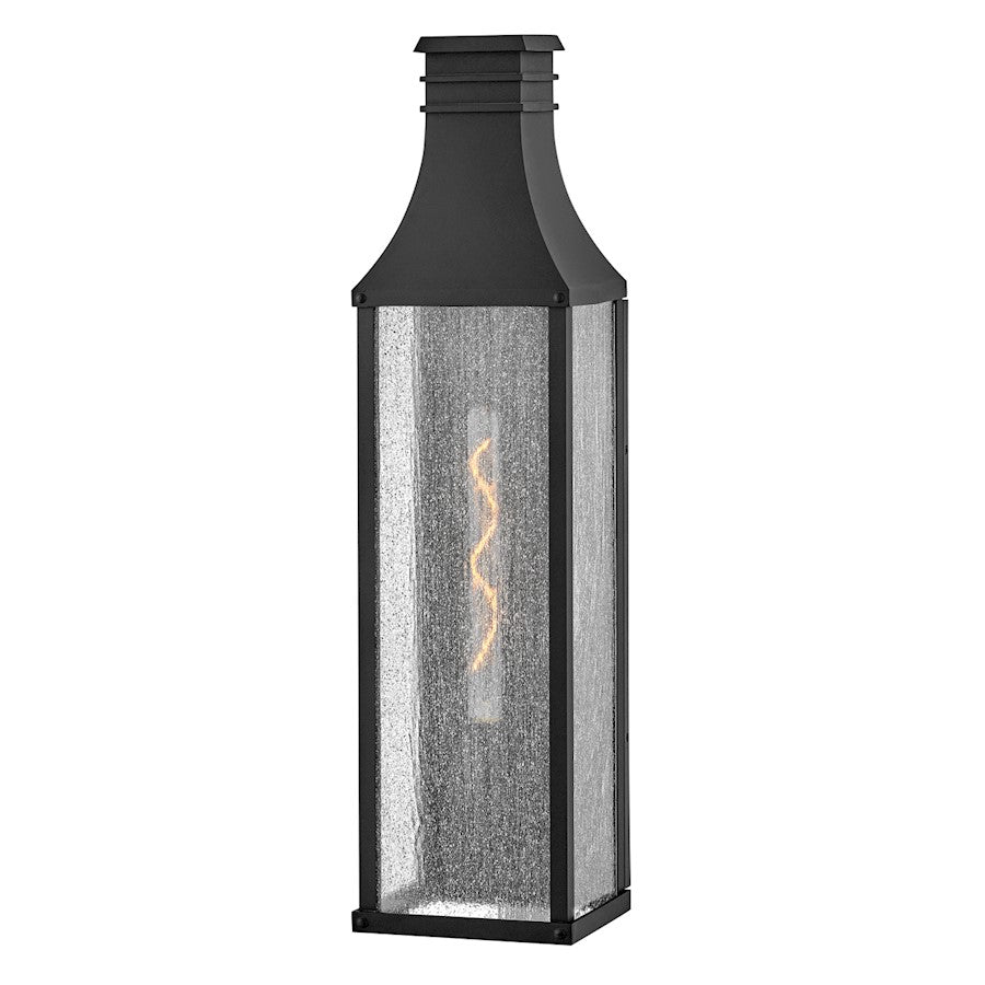 Hinkley Lighting Beacon Hill 1 Light Outdoor Tall Wall, BK/Seed - 17469MB-LL