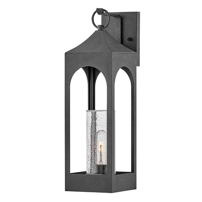 Hinkley Lighting 18084 Amina Outdoor 1-LT Wall, Distressed Zinc/Clear - 18084DSZ