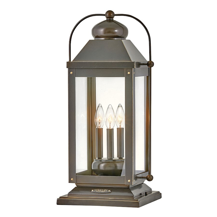 Hinkley Lighting Anchorage 3 Light Pier Mount Lantern, Light Bronze