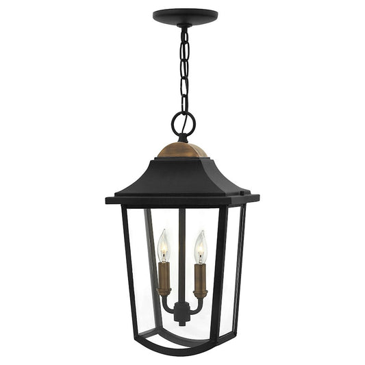 Hinkley Lighting Burton 2 Light Outdoor Hanging, Black