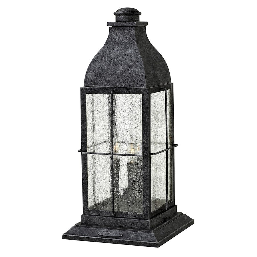 Hinkley Lighting Bingham 3 Light Outdoor Pier Mount, Greystone/Seedy - 2047GS-LV