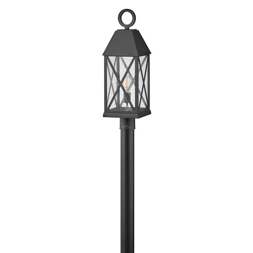 Hinkley Lighting Briar 1 Light Outdoor LG Post Top/Pier Mount, BK/Seed - 23301MB