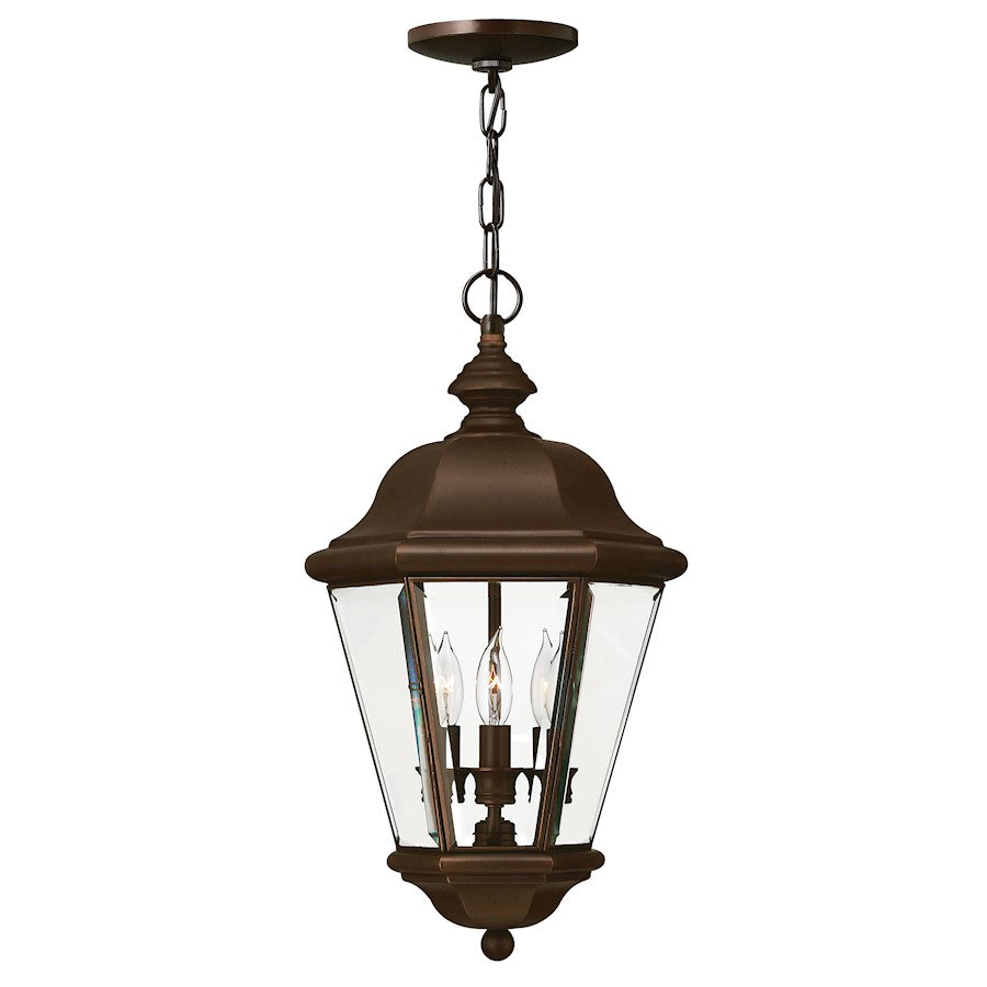 Hinkley Lighting Clifton Park 3 Light Outdoor Hanging, Copper Bronze