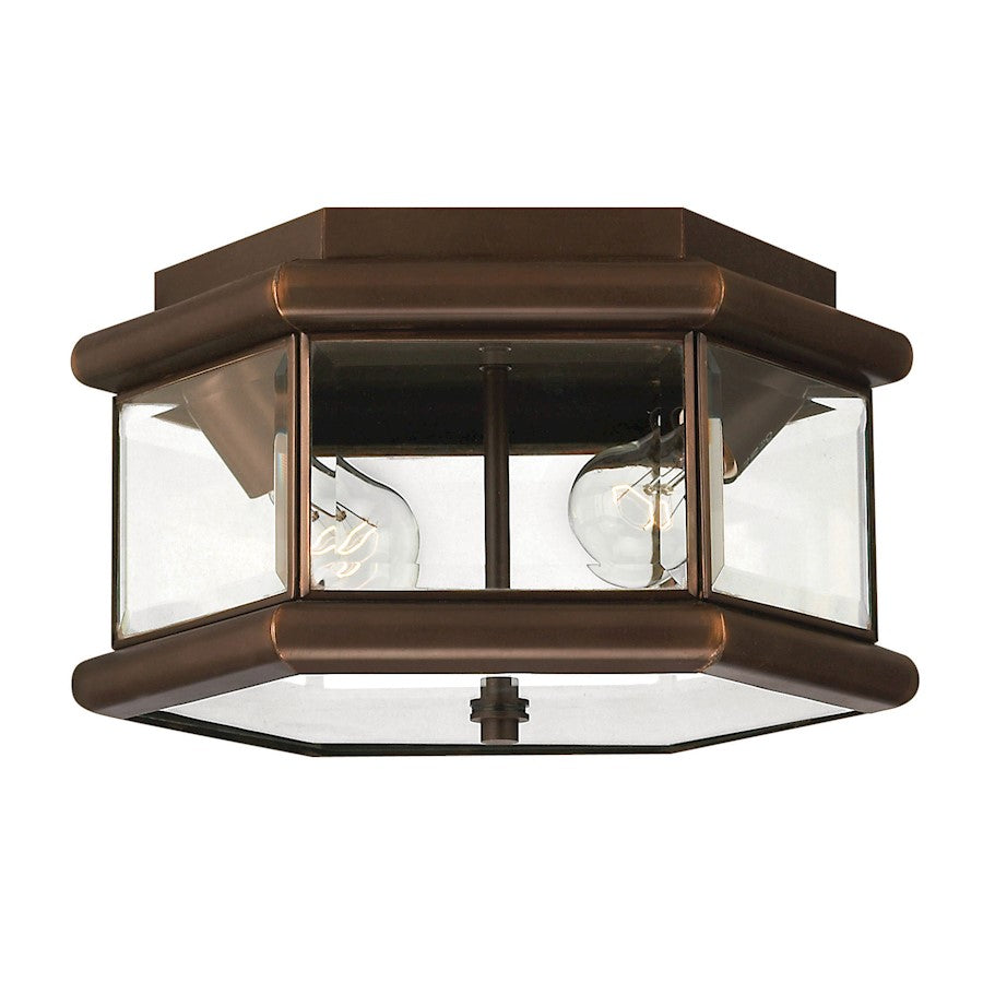 Hinkley Lighting Clifton Park 2 Lt Outdoor Flush Mount, Copper Bronze