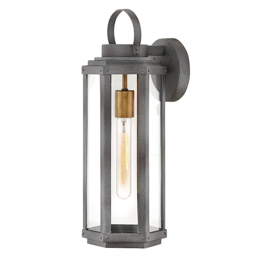 Hinkley Lighting 1 Light Danbury Outdoor Wall Mount, Aged Zinc