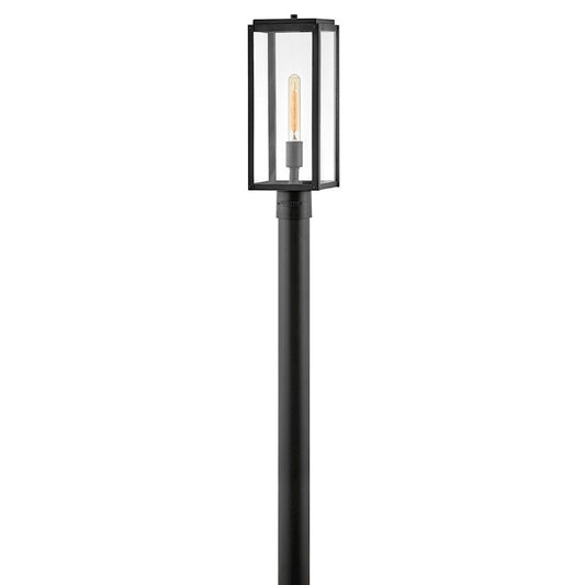 Hinkley Lighting Max Outdoor 1-LT Post/Pier, 100W, Black/Clear - 2591BK