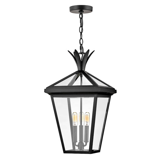 Hinkley Lighting Palma 3 Light Outdoor LG Hanging Lantern, Black - 26092BK