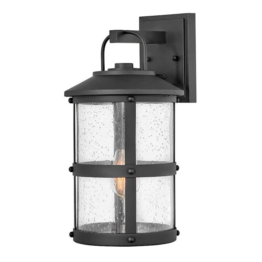 Hinkley Lighting Lakehouse 1 Light Outdoor Medium Wall Mount , Black - 2684BK-LV