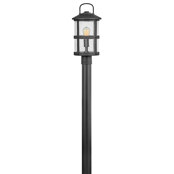 Hinkley Lighting Lakehouse 1 Light Outdoor Post Mount, Black/Seedy - 2687BK-LV