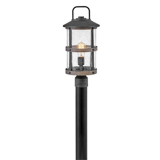 Hinkley Lighting 1 Light Lakehouse Outdoor Post Mount, Aged Zinc