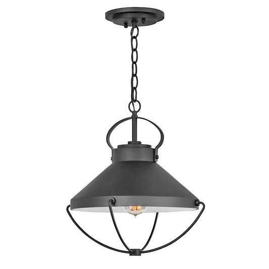 Hinkley Lighting Crew 1 Light Outdoor Hanging in Black - 2692BK